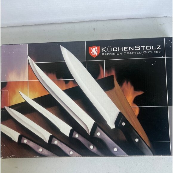 KüchenStolz 6-Piece Knife Set With Cutting Board & Sharpener New Homemaker Gift - Picture 1 of 5